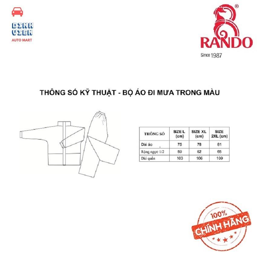 Áo mưa Rando bộ trong màu ASPC-01 che chở cho người thân yêu của bạn