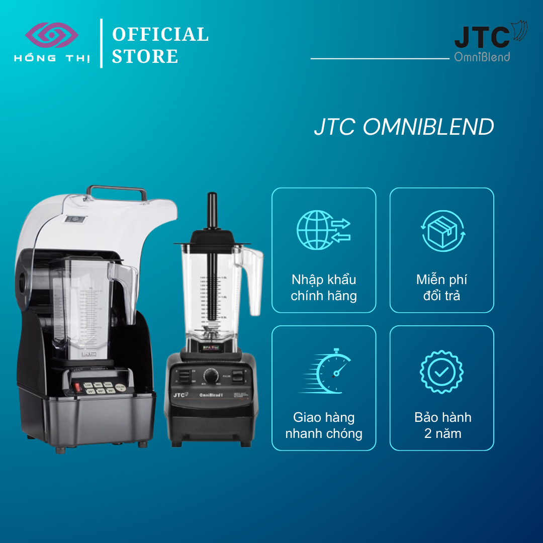Combo Máy Xay Sinh Tố Công Nghiệp JTC Omniblend I TM-767A 1200W (1.5L) và Hộp chống ồn JTC Omniblend - Hàng Chính Hãng