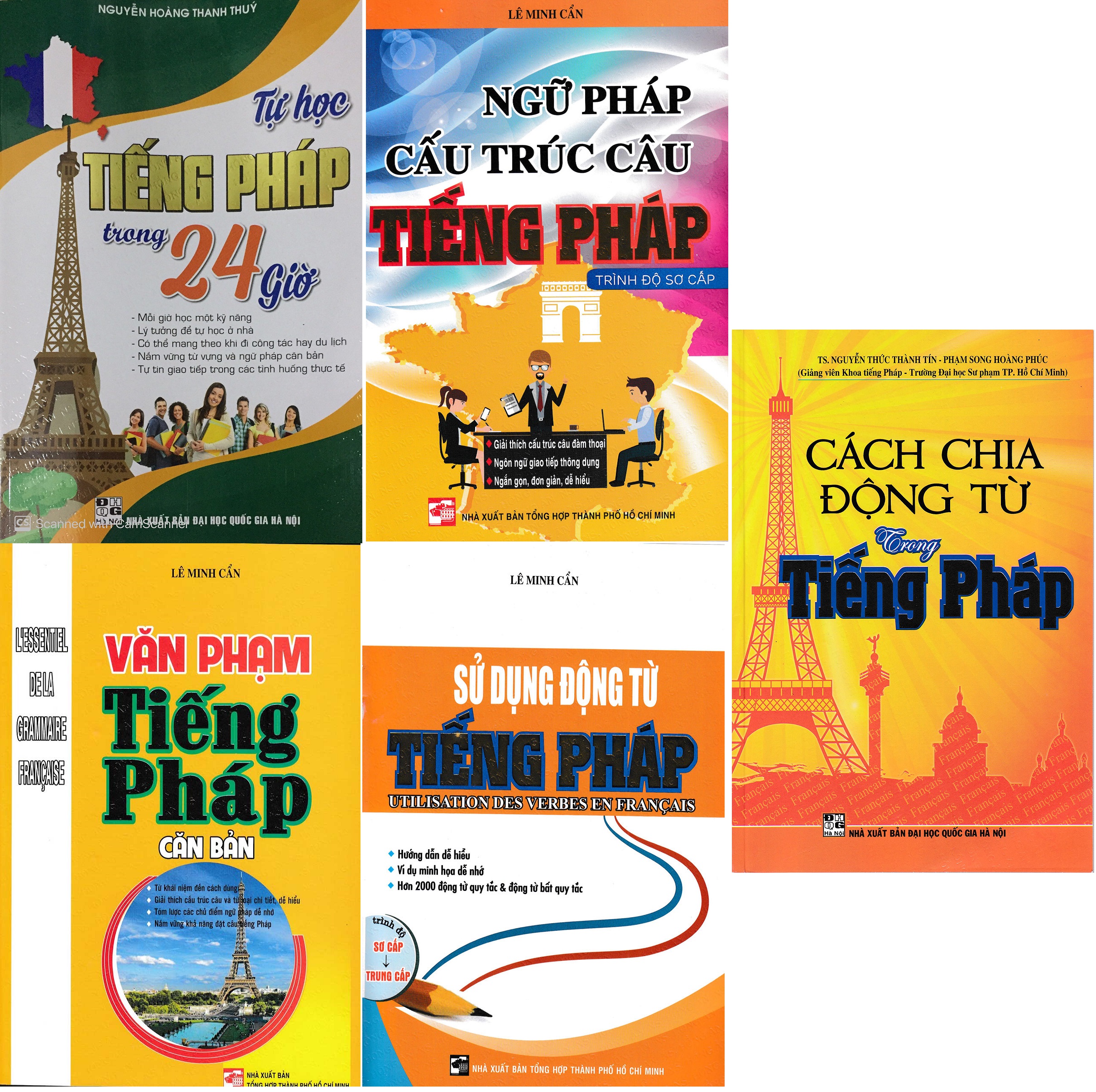 ComBo Sách học tiếng Pháp cho người mới bắt đầu ( bộ 5 quyển )