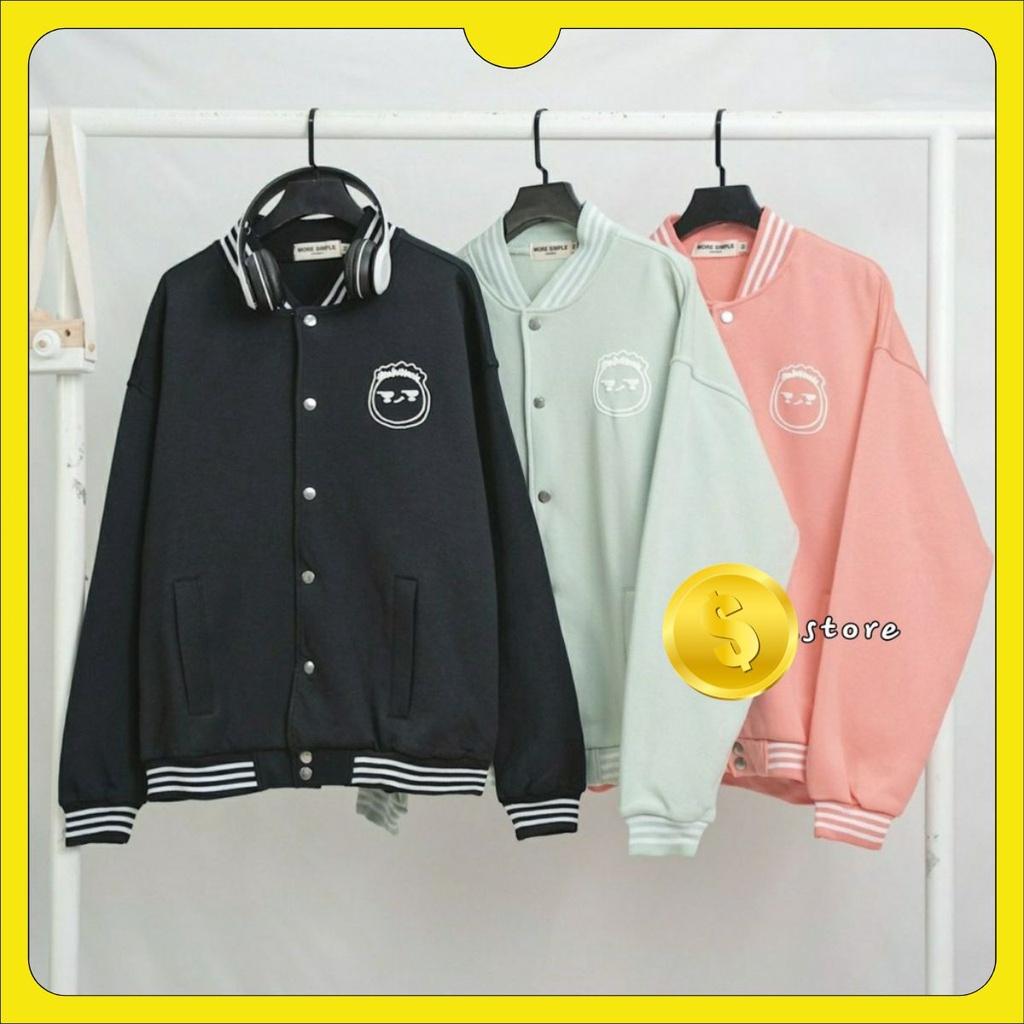 Áo Khoác BOMBER FACE Tay Dài Form Rộng Ulzzang Unisex (Ảnh Thật)