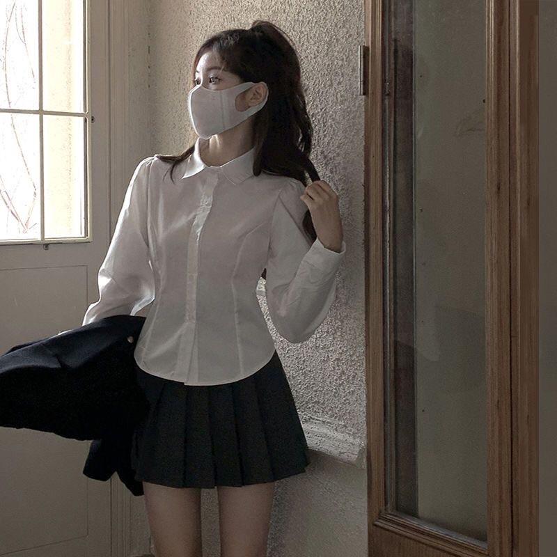Áo Kiểu SơMi Nữ Dài Tay Thắt Eo Sau Phong Cách Hàn Quốc Mẫu Mới Chất Đẹp Mã RB05