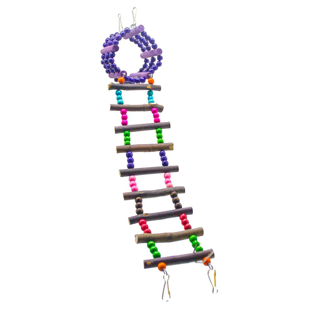 Bird Toys Parrot Swing Hanging Ladder Parakeet Cockatiel Lovebird Cage Toy