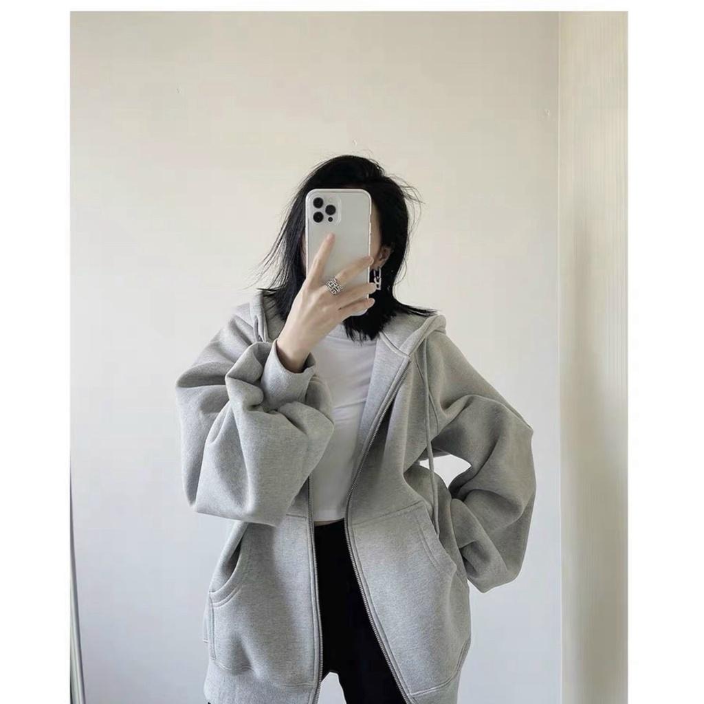 ÁO Nỉ mũ to hàng hot , khoác nỉ trơn hoodies nỉ from rộng_TP79