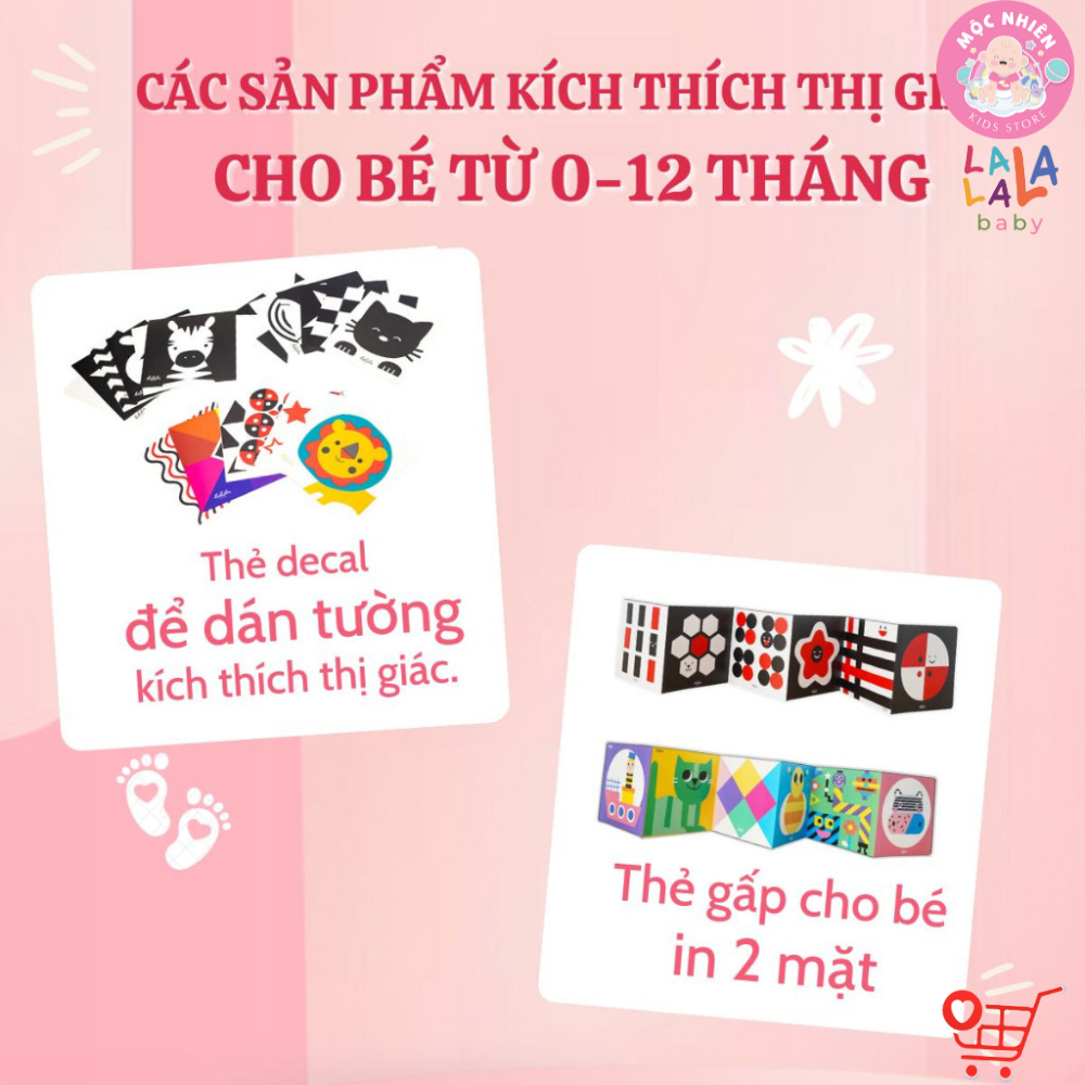 Bộ Thẻ Zigzag Kích Thích Thị Giác Trí Não Cho Trẻ Sơ Sinh (0-12 Tháng) - Lalala Baby