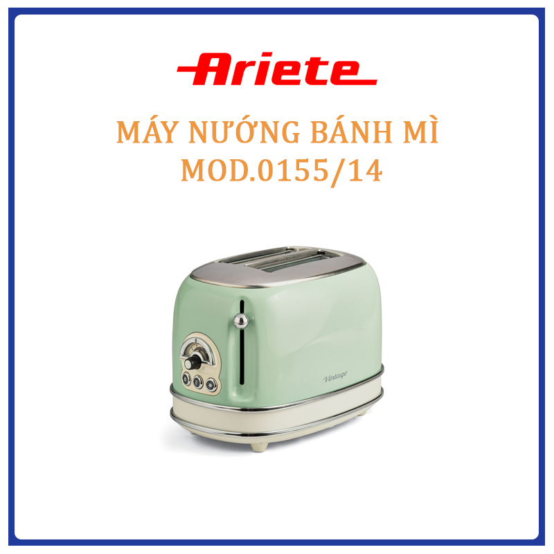 Máy nướng bánh mì 2 khay Ariete MOD.0155/14- Hàng chính hãng