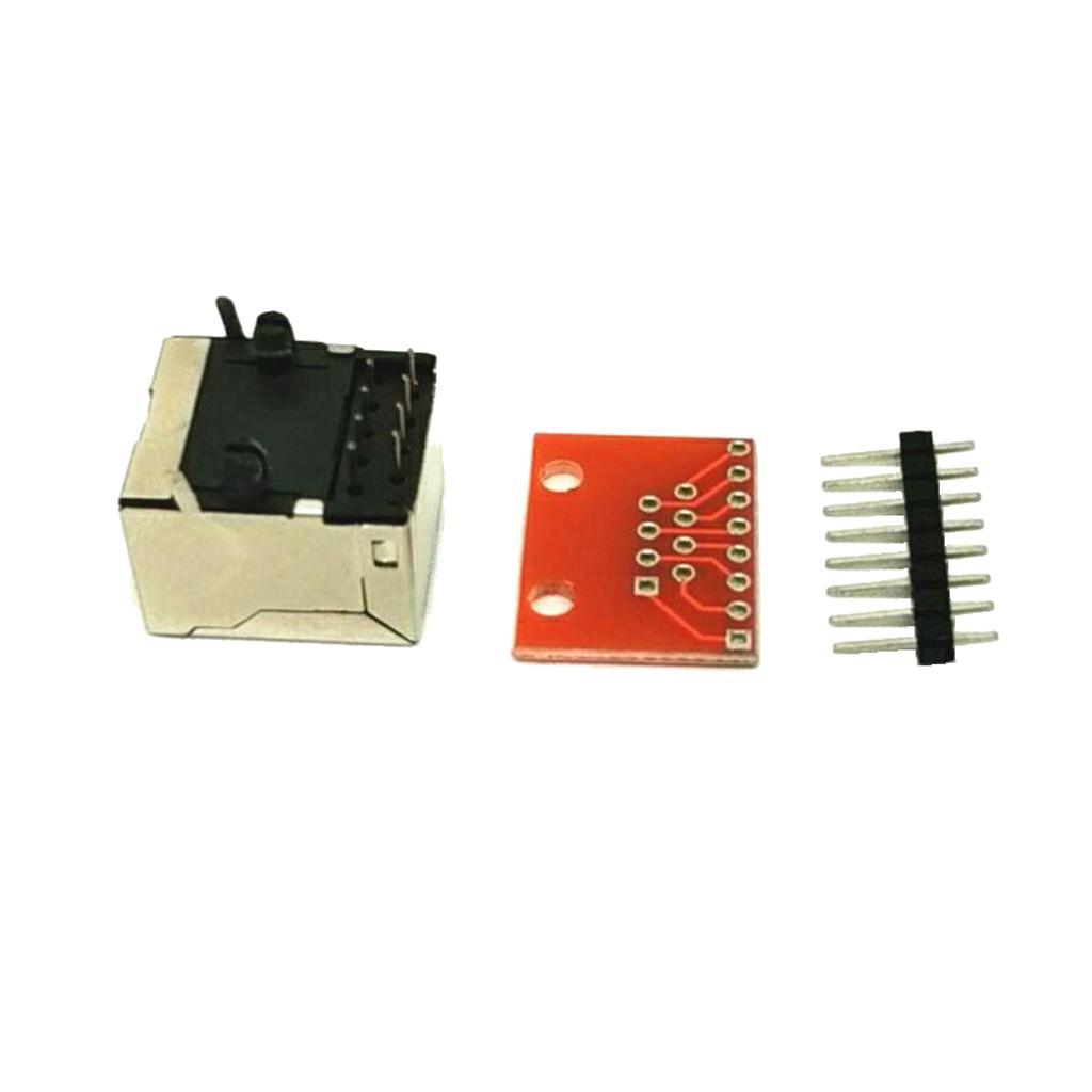 4x Ethernet Cards Connector Breakout Board Module Terminals