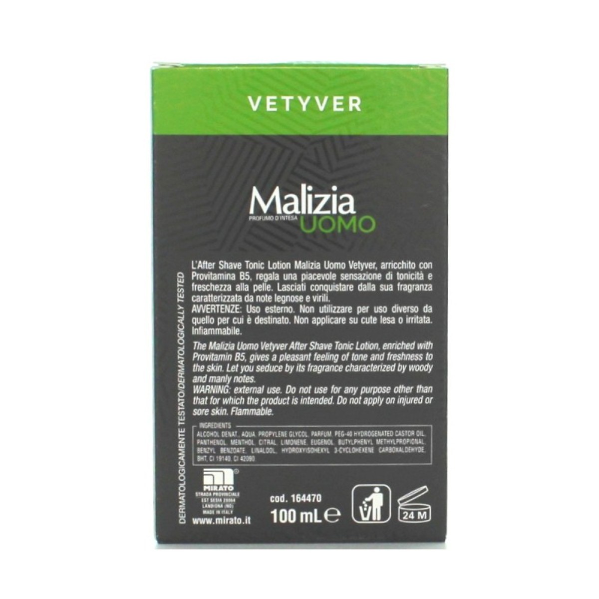 Combo 1 dung dịch vệ sinh nam Malizia Ý + 1 Nước dưỡng sau cạo râu Malizia Ý