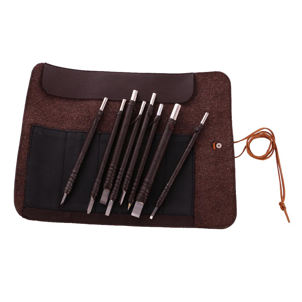 Set of 8  Stone Wood Carving Seal Engraving Set Hobby Craft Tool