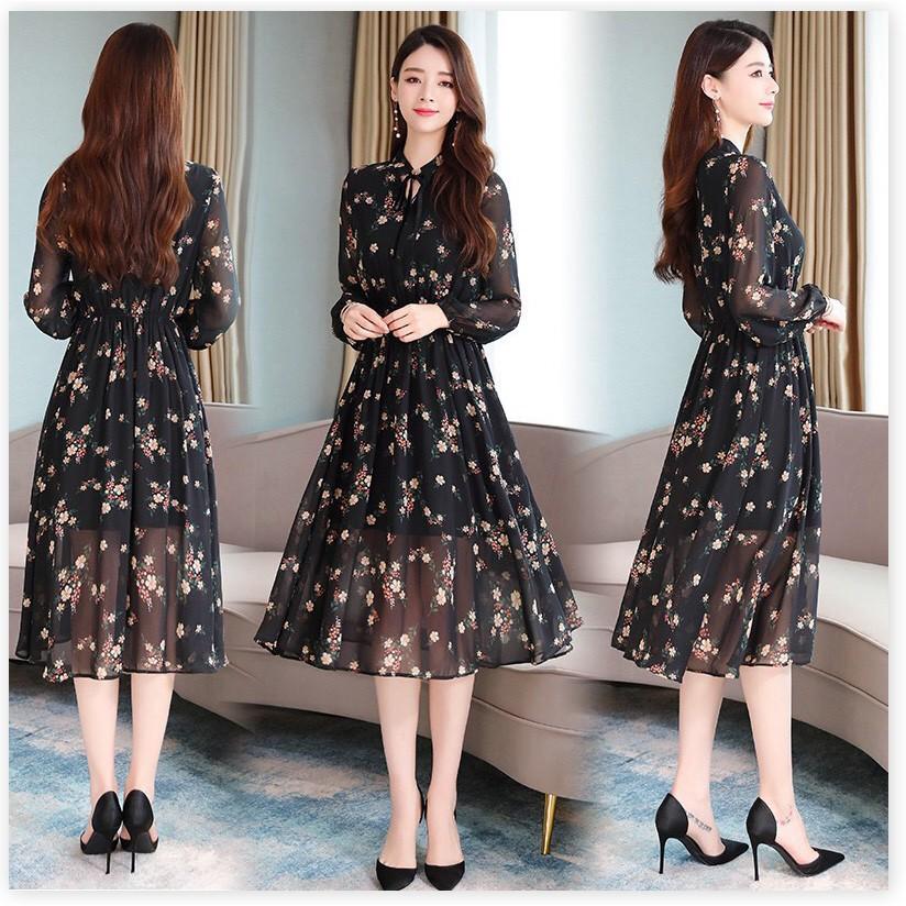 ĐẦM LỤA HOA,HỌA TIẾT ĐƠN GIẢN NHƯNG KHÔNG KÉM PHẦN SANG TRỌNG MẪU MỚI NHẤT HIỆN NAY