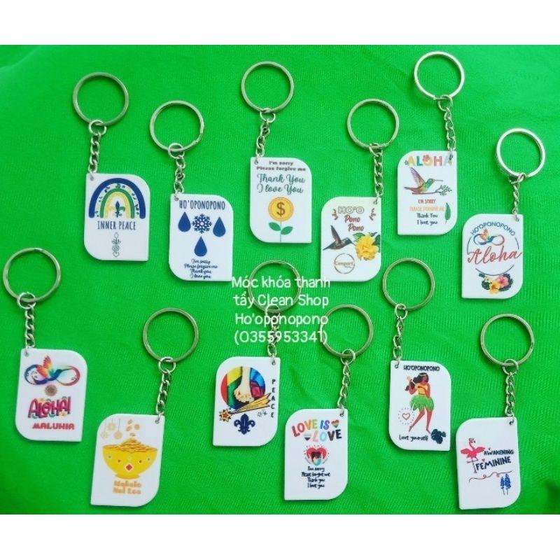 MÓC KHÓA HO'OPONOPONO THANH TẨY TÀI CHÍNH - MỐI QUAN HỆ - SỨC KHỎE - BÌNH AN | Ho'oponopono Keychain