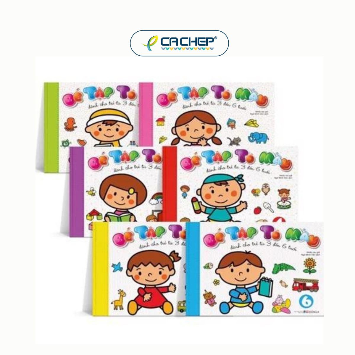 Combo 6 cuốn Bé tập tô màu