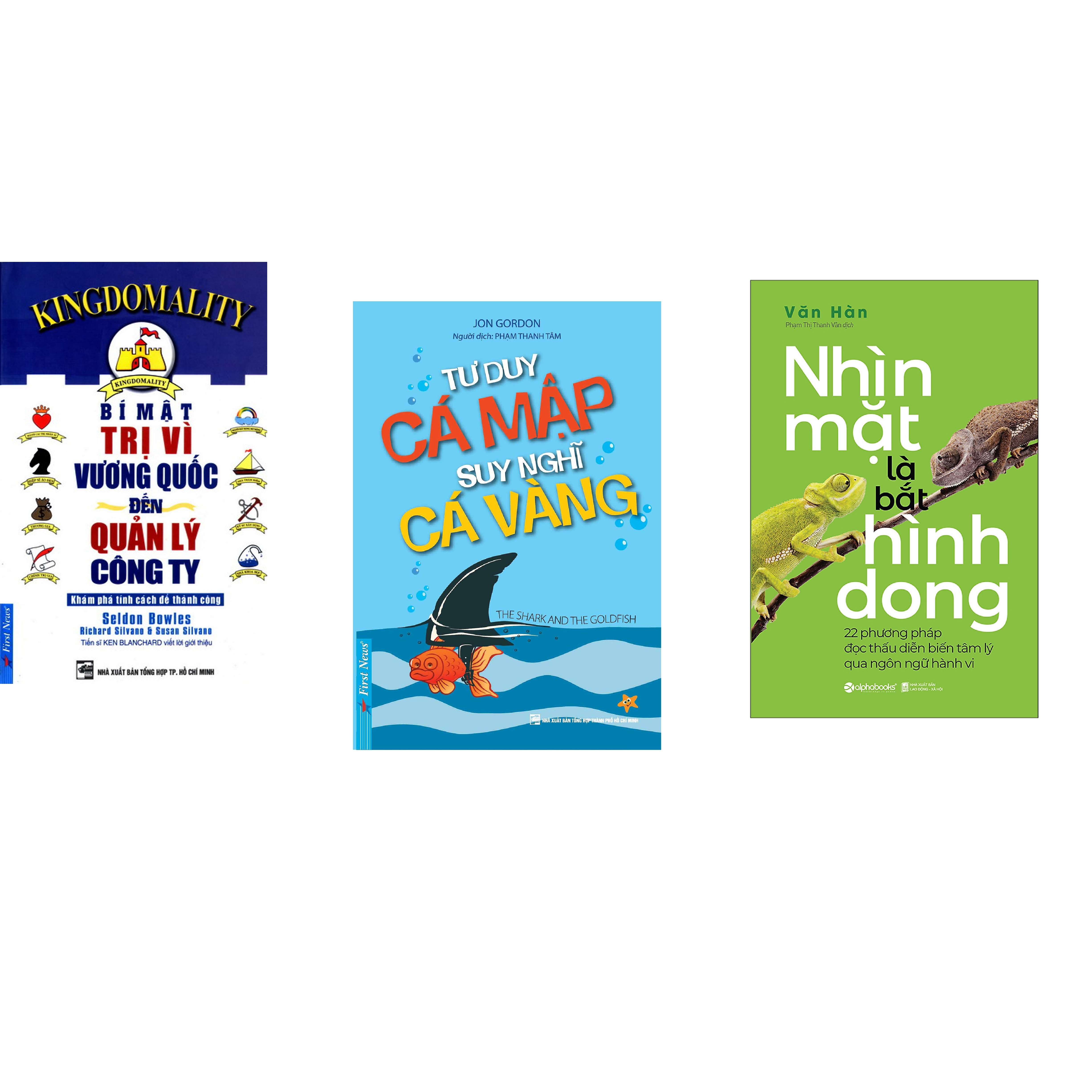 Combo 3 cuốn sách: Bí Mật Trị Vì Vương Quốc Đến Quản Lý Công Ty + Tư Duy Cá Mập - Suy Nghĩ Cá Vàng +  Nhìn Mặt là Bắt Hình Dong