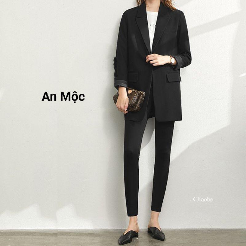 Quần Legging Hai túi sau Vải Umi hàn siêu đẹp phối đồ cá tính cho nữ
