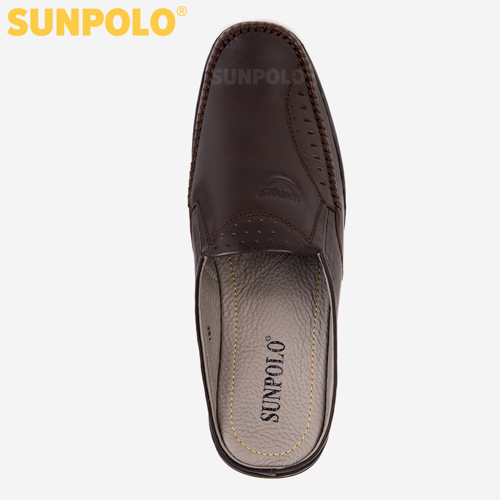 Dép Sapo Nam Da Bò SUNPOLO SPO196