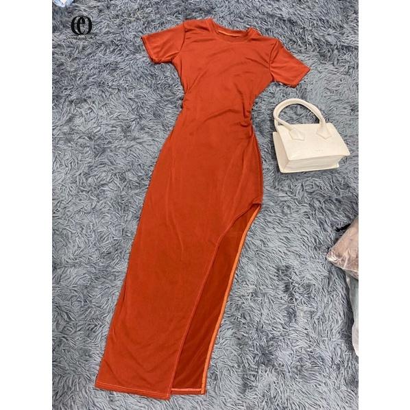 ĐẦM BODY TAY NGẮN XẺ CAO HÔNG “EDNA OOTD” KÈM ẢNH VIDEO THẬT