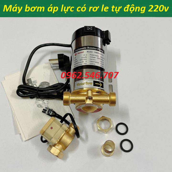 Bơm tăng áp 100W dây đồng 100% Có role tự động đóng ngắt Tăng áp lực nước cho vòi sen nóng lạnh máy giặc Được sản suất theo công nghệ của ITALIA