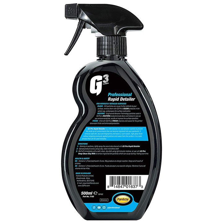 Vệ sinh bề mặt nhanh Farécla cao cấp G3 Pro Rapid Detailer dung tích 500ml