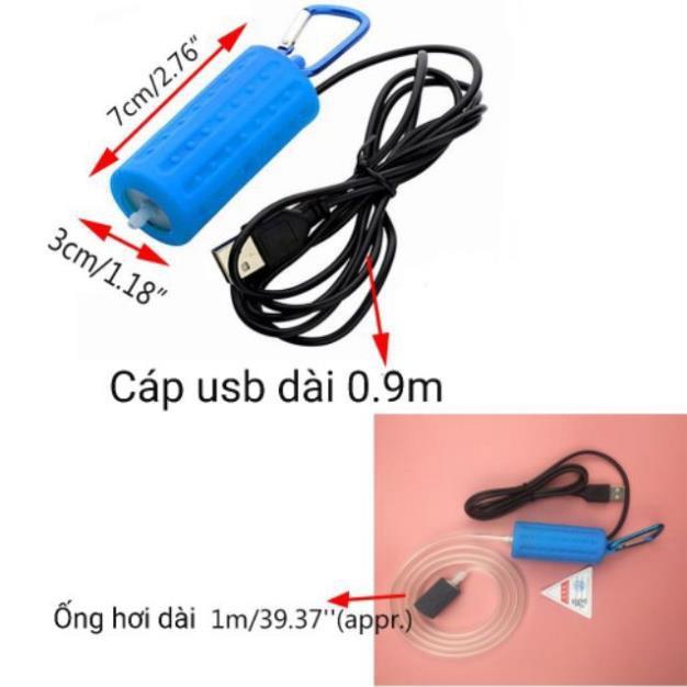 Máy tạo oxy máy bơm oxi hồ cá cổng USB dùng sạc dự phòng sạc điện thoại dễ dàng sử dụng khi cúp điện