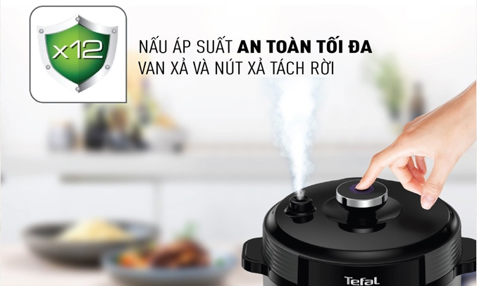 Nồi áp suất điện đa năng Tefal 6 lít CY601868 - Van xả an toàn