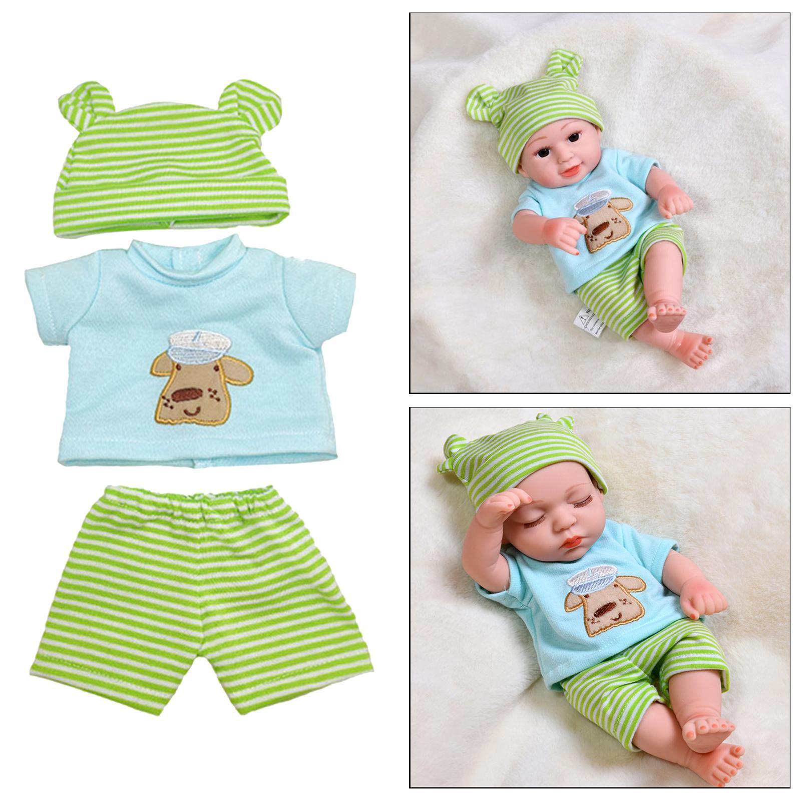 Handmade Baby Doll Clothes Costumes Pajamas for 30cm Baby Dolls