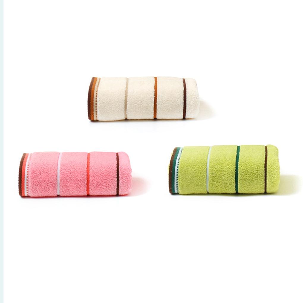 luxuriousion Universal Stripe Cotton Face Towel Absorbention Bathcloth Gift【vollter1