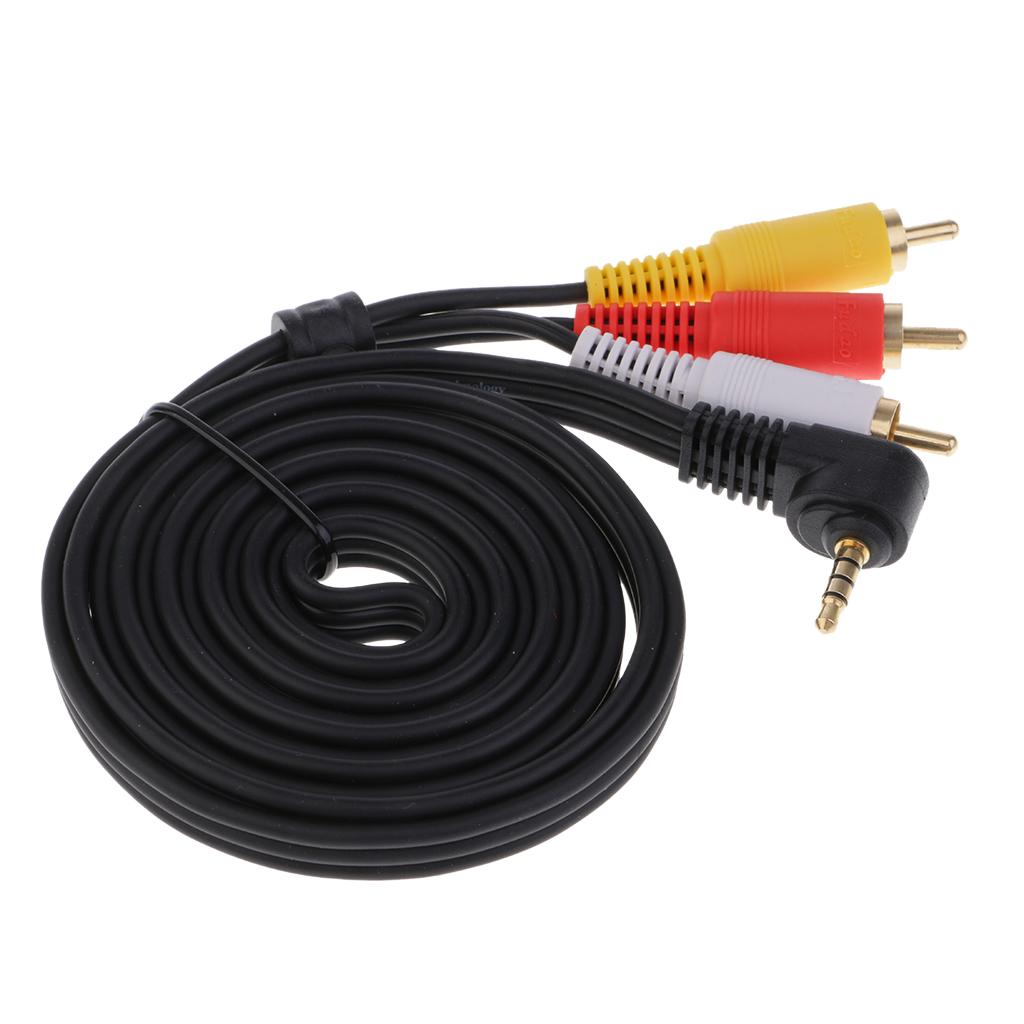 3.5mm Male To 3-RCA Male Adapter Audio Stereo Extension Cable