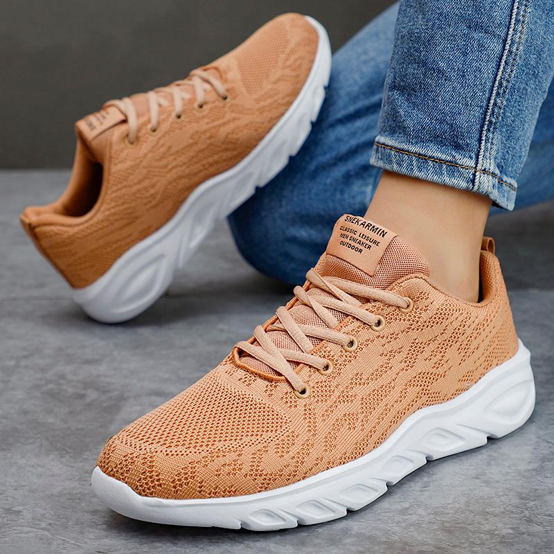 Giày thể thao nam mới thoáng khí Sneaker Sneaker Outdoor Light Men Giày thể thao Giày thời trang dành cho nam Color: Brown Shoe Size: 44
