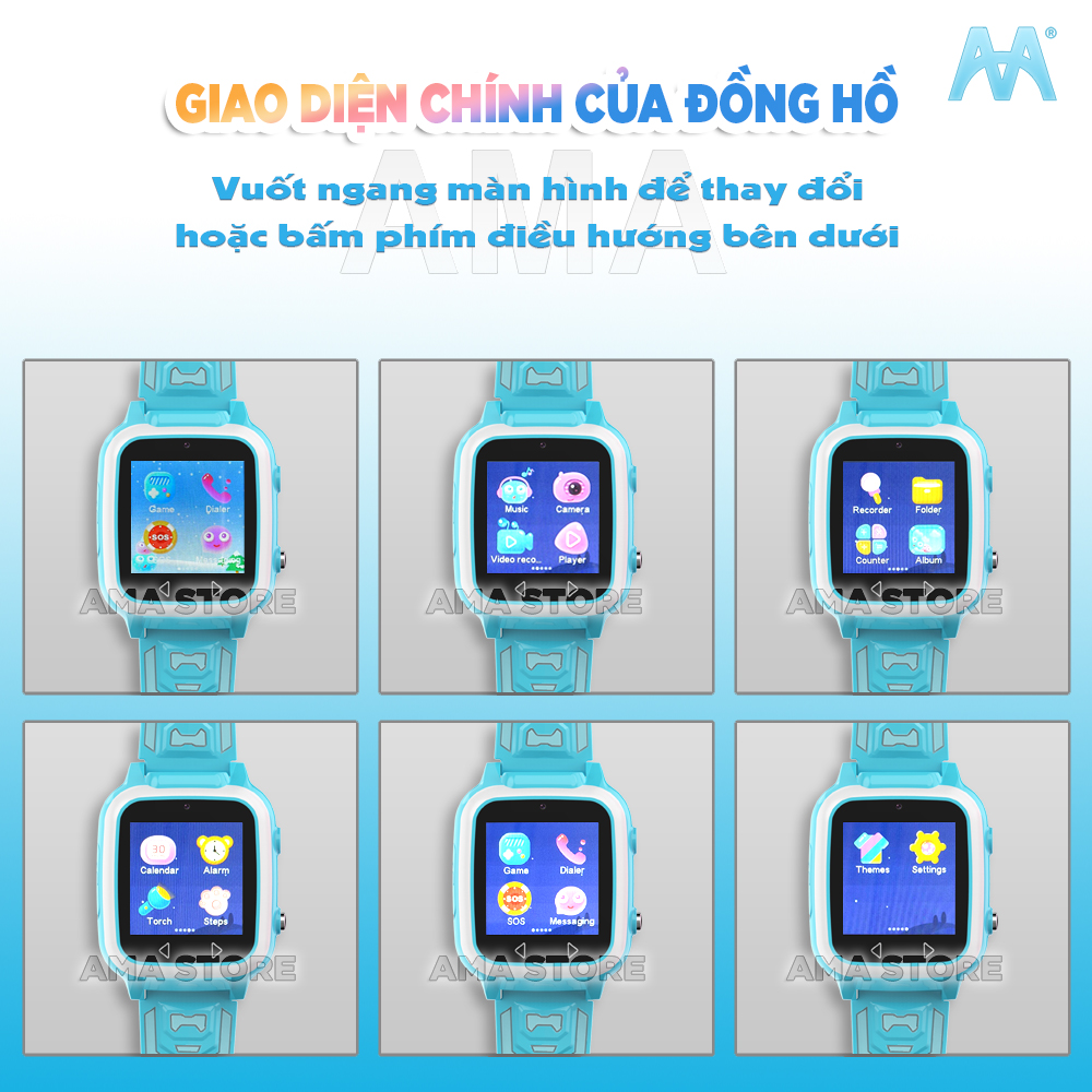 Đồng hồ Thông minh 25 GAME Y8S có thể Gắn thẻ nhớ 32G Nghe nhạc Lắp Sim gọi Điện thoại không cần App Quản lý Hàng nhập khẩu