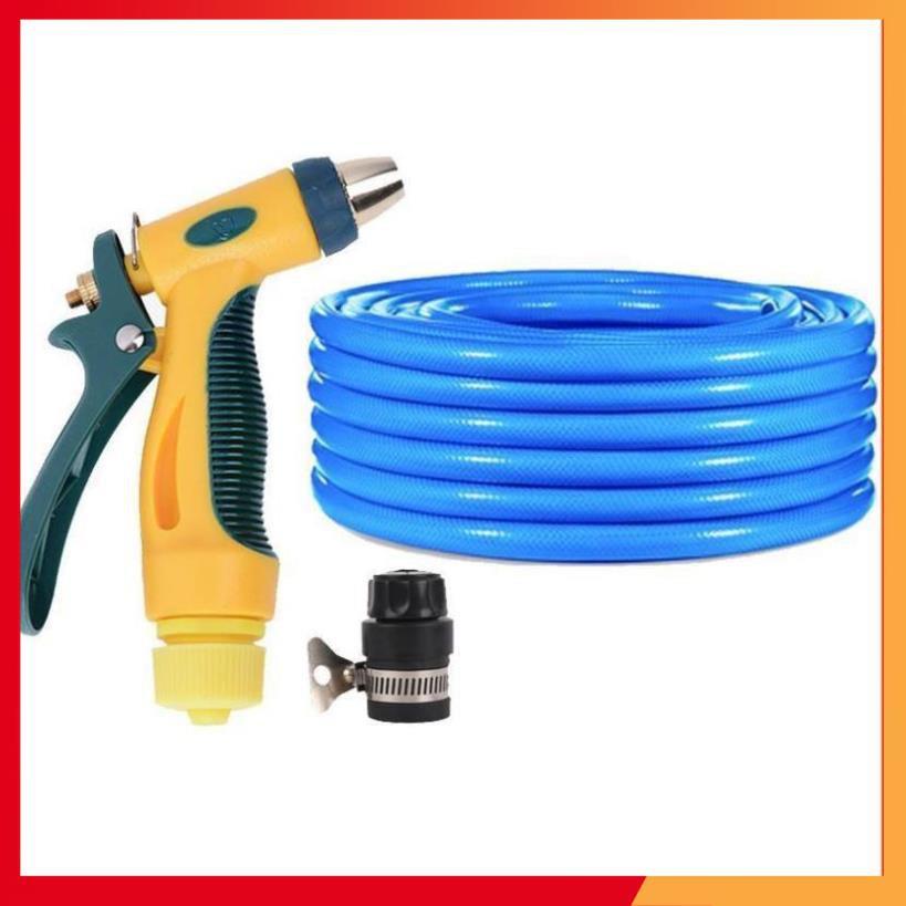 Bộ dây vòi xịt nước rửa xe,tưới cây tăng áp 3 lần 15m