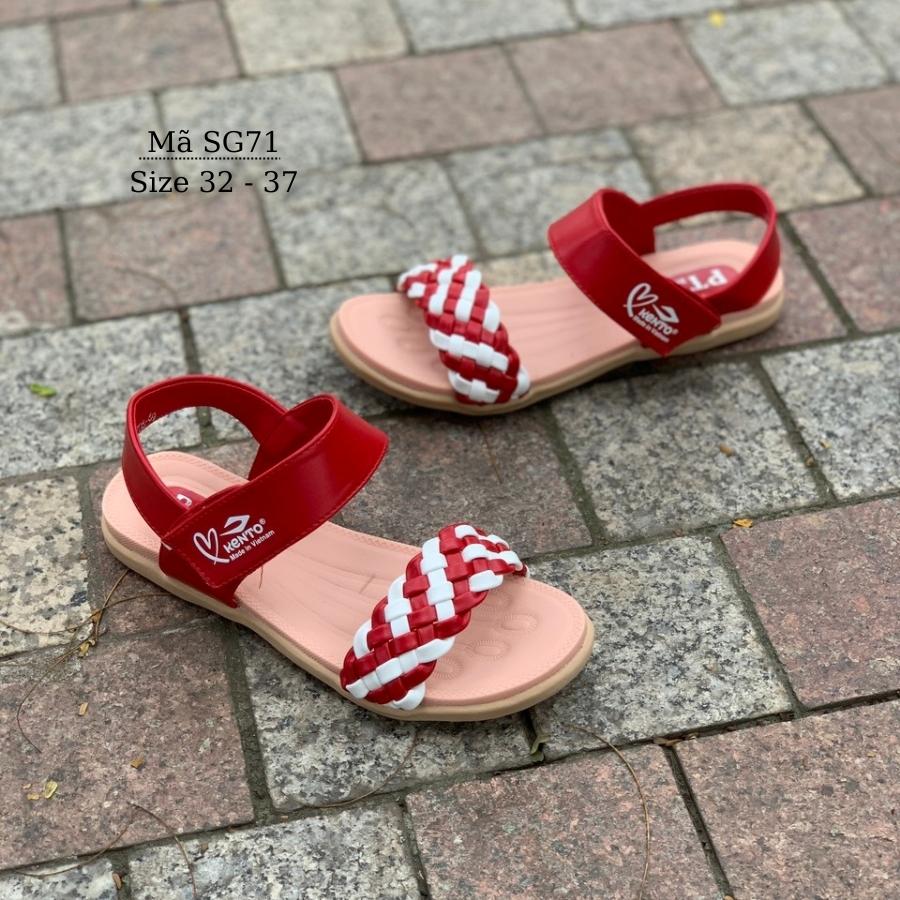 Sandal bé gái Kento dép quai hậu cao cấp quai ngang êm mềm chống trơn trượt phù hợp cho trẻ em nữ 6, 7, 8, 9, 10, 11, 12 tuổi học sinh tiểu trung học đi học đi biển năng động và cá tính NHÍM SHOP SG71