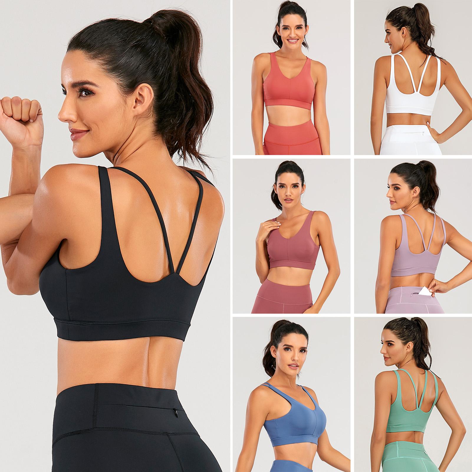 Áo ngực dạng Crop-Top thể thao nữ tâp yoga, thể thao Nhanh khô có mút đẩy ngực Chống sốc