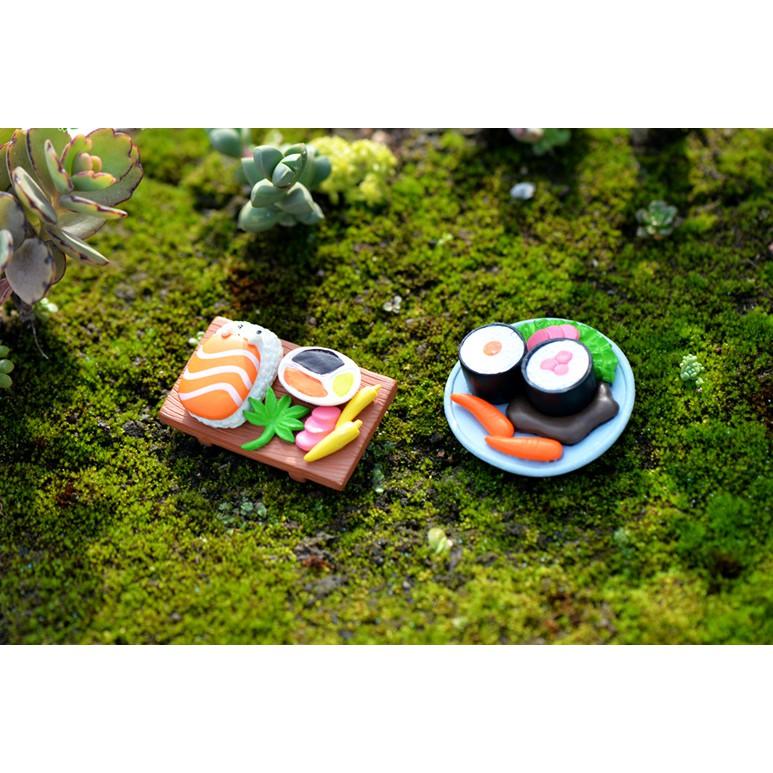 Mô hình món ăn sushi kích thước 1.7 x 4.8cm để trang trí tiểu cảnh, bonsai, nhà búp bê