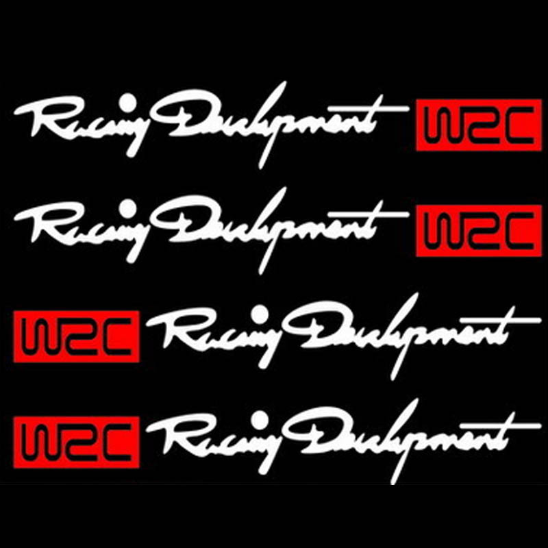 Bộ 4 Chữ Decal Dán Tay Nắm Cửa Xe Ô Tô Logo Racing Development WRC AZONE