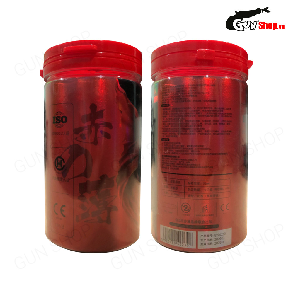 [Hộp 12 cái] Bao cao su Muaisi Imported Latex Red - Kéo dài thời gian kèm 1 chiếc BCS Gun Super Thin