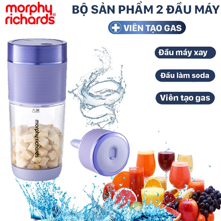 Máy xay sinh tố cầm tay tích hợp tạo ga nhãn hiệu Morphy Richards MR9801 - Dung tích cối xay: 260ml - HÀNG NHẬP KHẨU