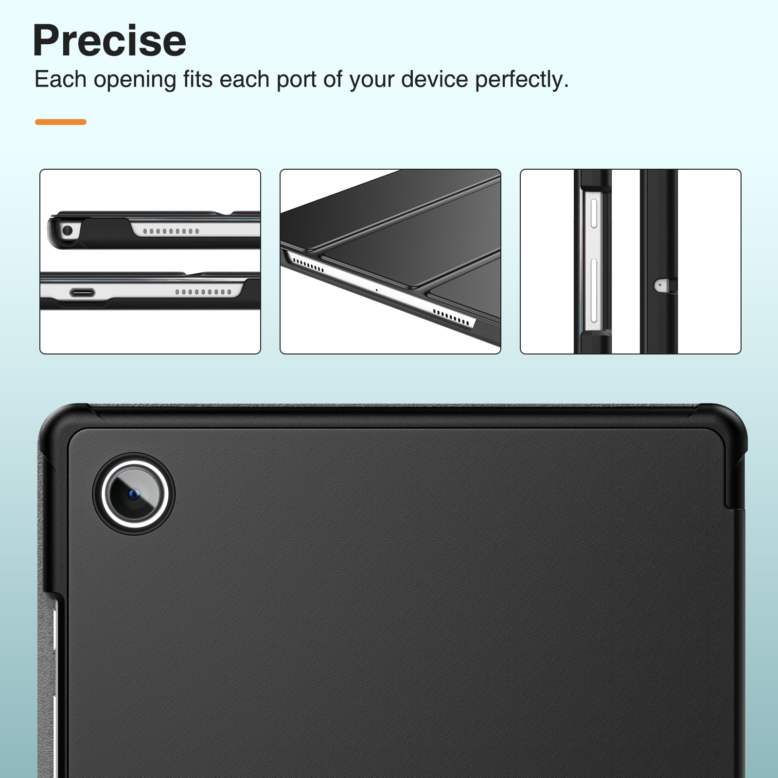 Bao da chống sốc cho Samsung Galaxy Tab A8 10.5 inch 2022 hiệu HOTCASE thiết kế siêu mỏng hỗ trợ Smartsleep, gập nhiều tư thế, mặt da siêu mịn - hàng nhập khẩu