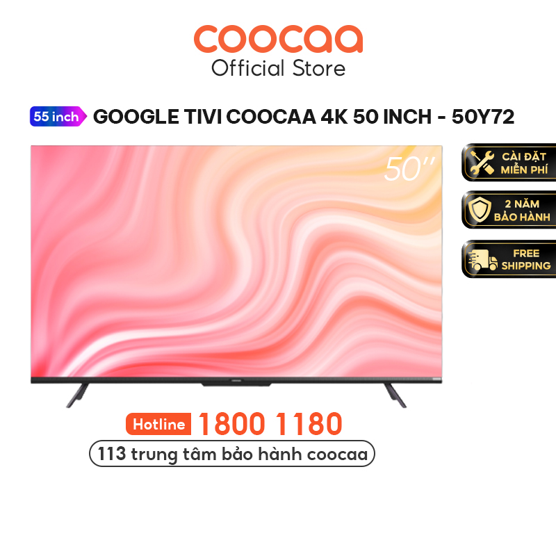 Google Tivi Coocaa 4K 50 Inch - Model 50Y72 - Hàng Chính Hãng