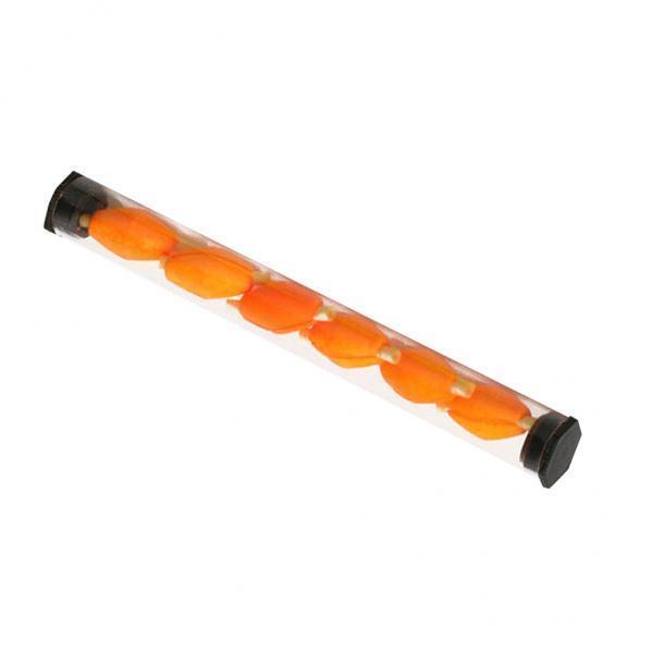 2x6Pcs Tube Float Foam Strike Indicator for Fly Fishing Orange Plastic Tube