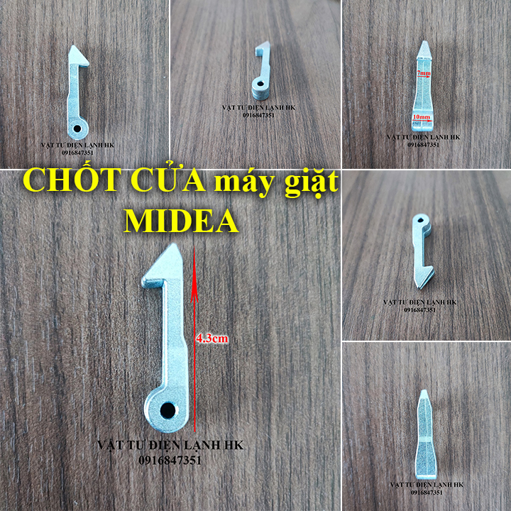 Móc chốt khóa cửa dùng cho máy giặt MIDEA lồng ngang - mấu cài mg MEDIA cửa trước