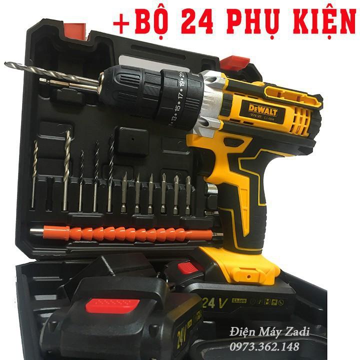 Khoan Pin Bắn Vít Dewalt 26v 3 Chức Năng Kèm Phụ Kiện 24 Chi Tiết