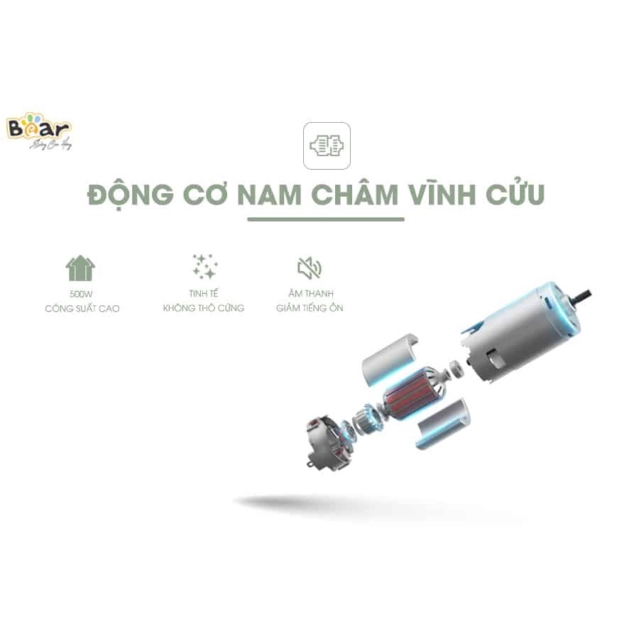 Bộ Máy Xay Bear-JBQ-B50E1 Đa Năng Xay Ăn Dặm, Xay Cháo, Xay tỏi ớt, Đánh Trứng Cầm Tay Tiện Lợi an toàn - Hàng chính hãng