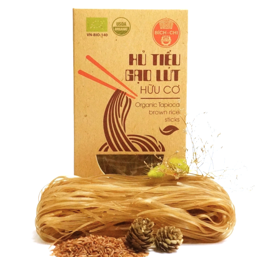 Hủ tiếu gạo lứt hữu cơ Bích Chi - Phù hợp ăn kiêng và tốt cho bệnh nhân tiểu đường