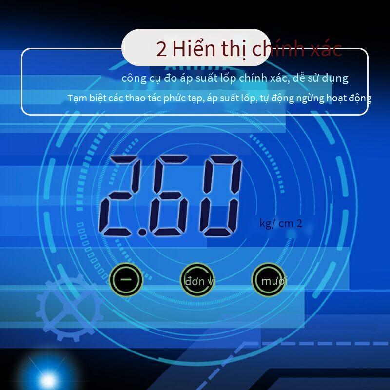 Máy bơm không khí ô tô thuận lợi nhất Máy bơm không khí ô tô 12V di động cho lốp ô tô điện cộng với máy bơm
