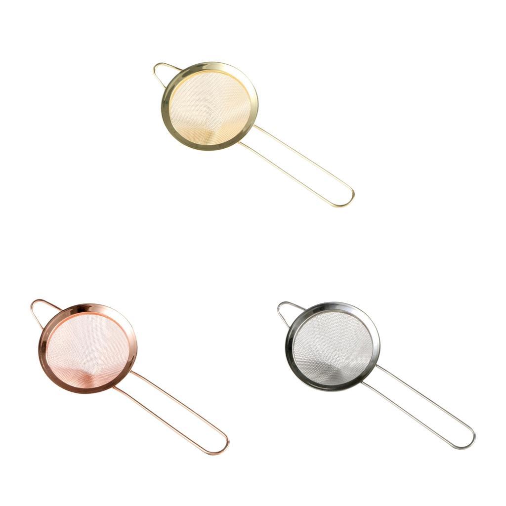 3x Fine Mesh Wine Cocktail Strainers with Long Handle Bar Bartender Tool