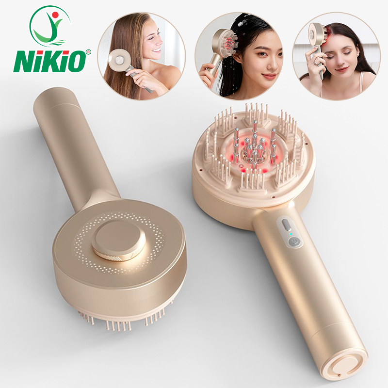Lược massage đầu thư giãn Nikio NK-112 - Công nghệ EMS kết hợp hồng ngoại, chống nước