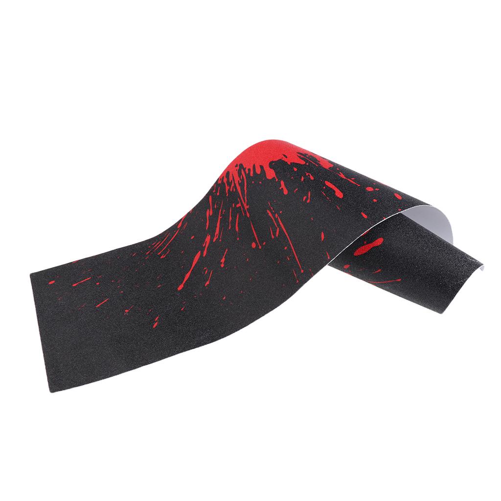 Skateboard Deck Sandpaper Grip Tape Griptape Sheet 84 x 23cm Black and red