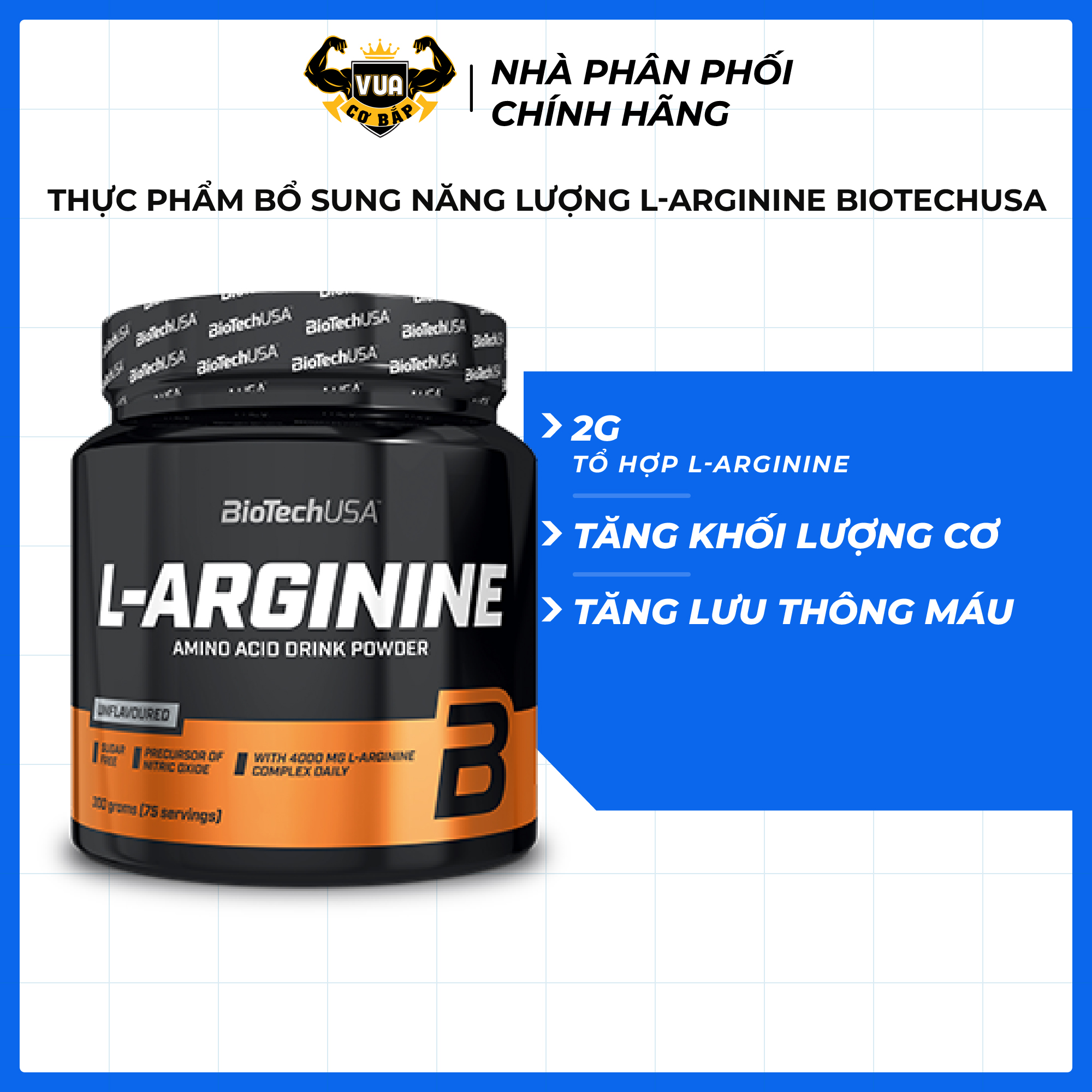 Hình ảnh Thực Phẩm Bổ Sung Năng Lượng L-Arginine BiotechUSA