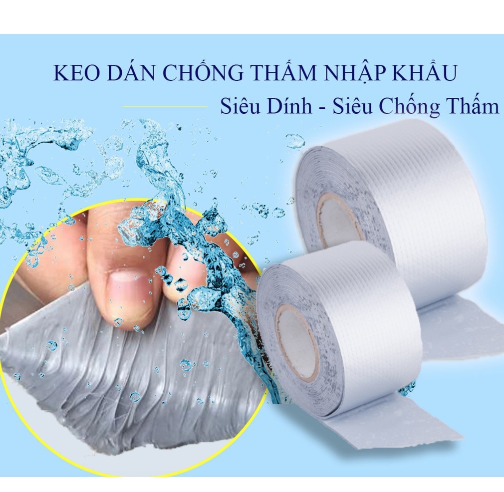 Cuộn băng keo siêu dính chống thấm mọi chất liệu 10cm dài 5m