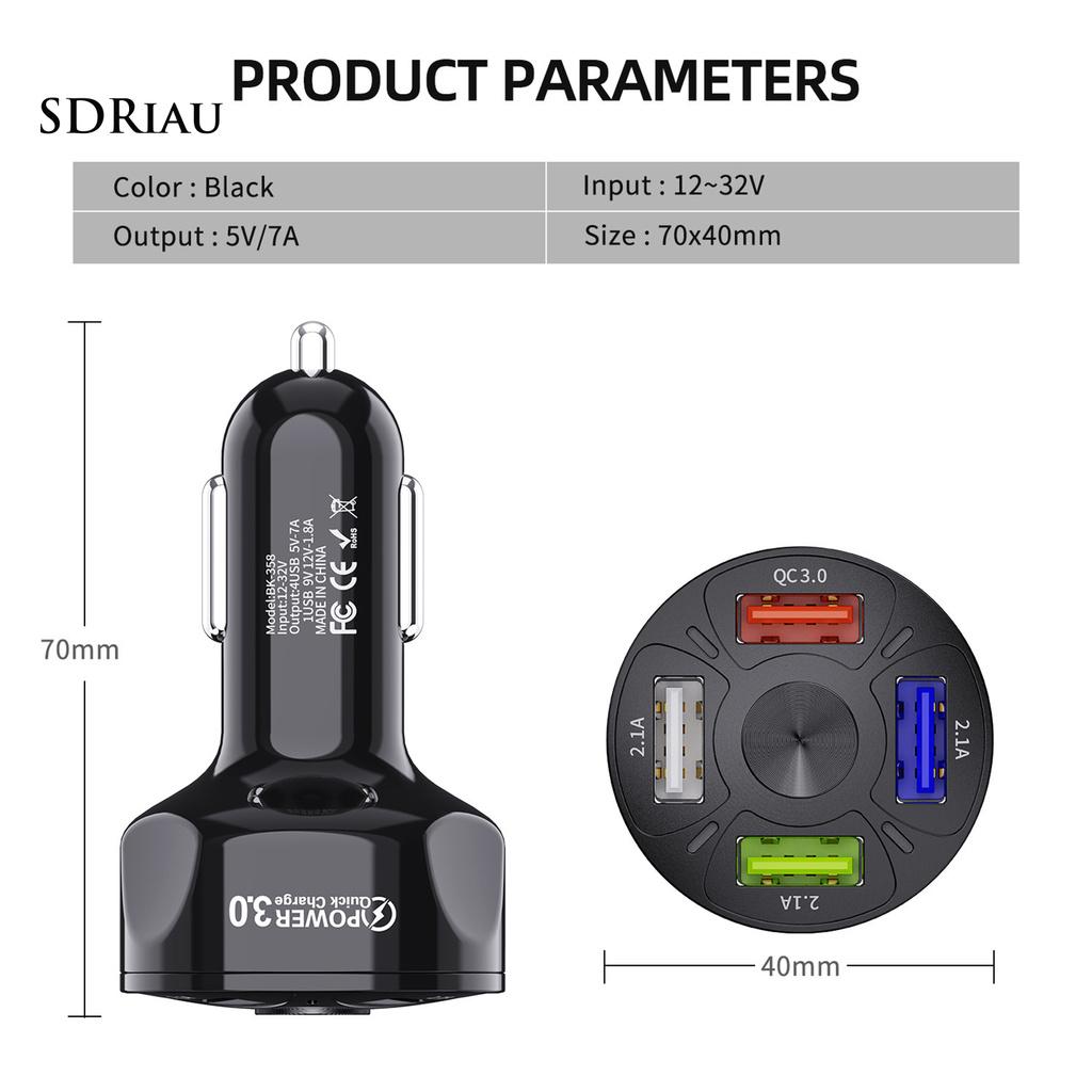 Tẩu Sạc Nhanh Qc3.0 4 Cổng Usb Cho Điện Thoại Thông Minh