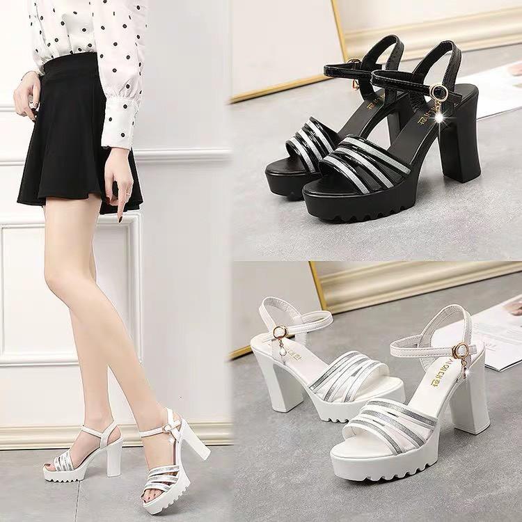 Sandal 3 dây cao 10 phân đúp trước (mã 211